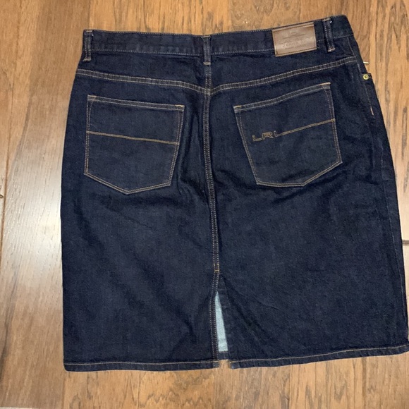 Ralph Lauren Dark Denim Skirt - Picture 3 of 7